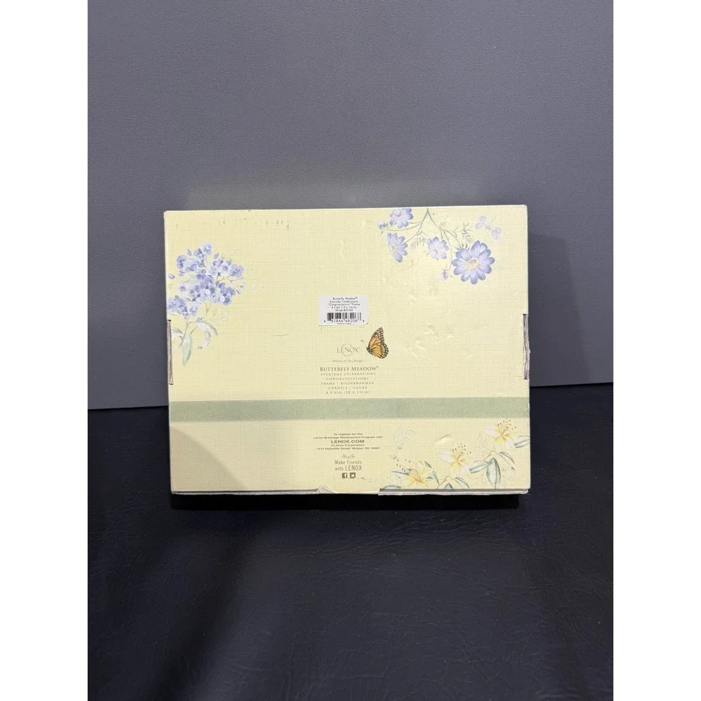 Lenox Butterfly Meadow Floral Photo Frame 5x7 Porcelain Open Box 9